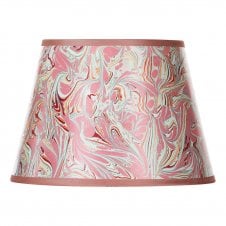 Red Marble Pattern Tapered Drum Shade 26cm