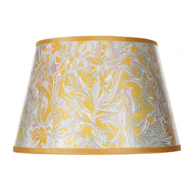 FRIDA Yellow Marble Pattern Tapered Drum Shade 26cm