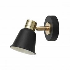 FRY single wall spotlight in black and rose gold finish