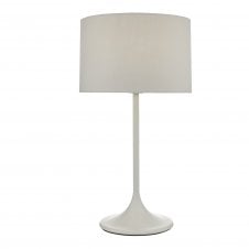 FUNCHAL Tall Buffet Table Lamp Grey With Shade