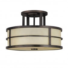 semi flush deco style bronze ceiling light