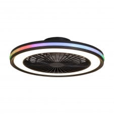 GAMER Colour Changeable LED Ceiling Fan | Black | 53cm | Remote Controlled