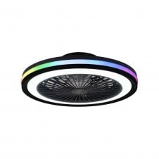 GAMER Colour Changeable LED Ceiling Fan in Black
