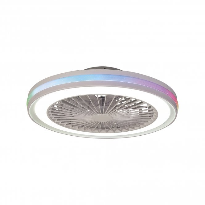 Gamer Colour Changeable LED Ceiling Fan in White - Remote Controlled