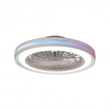 GAMER Colour Changeable LED Ceiling Fan in White