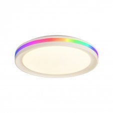 GAMER | LED RGB Colour Changing Flush Ceiling Light | White