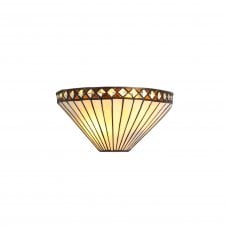 GATSBY amber and cream glass Tiffany 2 wall washer light with crystal detail