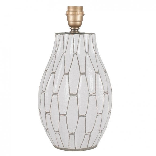 GAUDI Geometric Table Lamp in White and Grey | Base Only