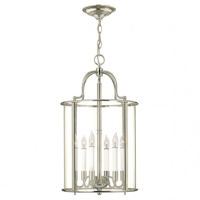 GENTRY 6 Light Large Pendant - Polished Nickel