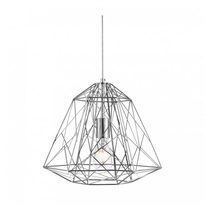 GEOMETRIC CAGE ceiling pendant in chrome