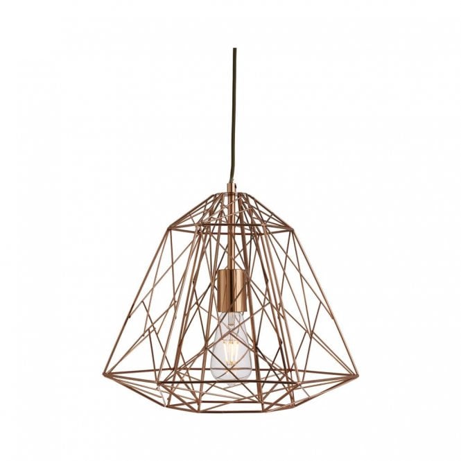 GEOMETRIC CAGE ceiling pendant in copper