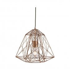 copper geometric ceiling pendant light