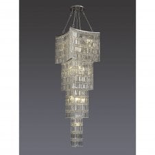 GIANNI 4 Tier Crystal Long Ceiling Pendant