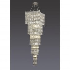 GIANNI 5 Tier Crystal Long Ceiling Pendant | 15xE14