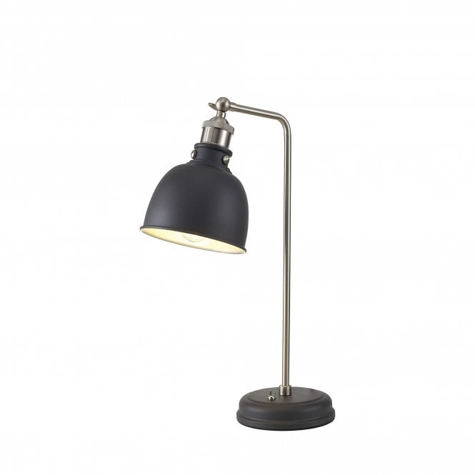 GIOVANNI Adjustable Table Lamp | 1 x E27 | Graphite and Satin Nickel and Silver