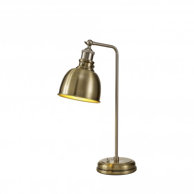 GIOVANNI Adjustable Table Lamp | 1 x E27 | Satin Nickel and Antique Brass and Gold