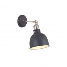 GIOVANNI Adjustable Wall Lamp | 1 x E27 | Graphite and Satin Nickel and Silver