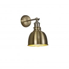 GIOVANNI Adjustable Wall Lamp | 1 x E27 | Satin Nickel and Antique Brass and Gold