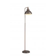 Tall Floor Standing Lamp in Vintage industrial copper silver