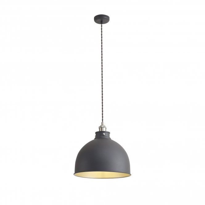 GIOVANNI Large Pendant | 1 x E27 | Graphite and Satin Nickel and Silver