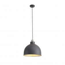 GIOVANNI Large Pendant | 1 x E27 | Graphite and Satin Nickel and Silver