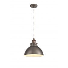 Copper and Silver hanging Lamp industrial looking