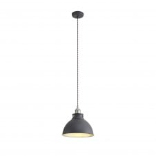 GIOVANNI Medium Pendant | 1 x E27 | Graphite and Satin Nickel and Silver