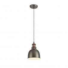 GIOVANNI Small Ceiling Pendant Antique Silver with Copper Elements