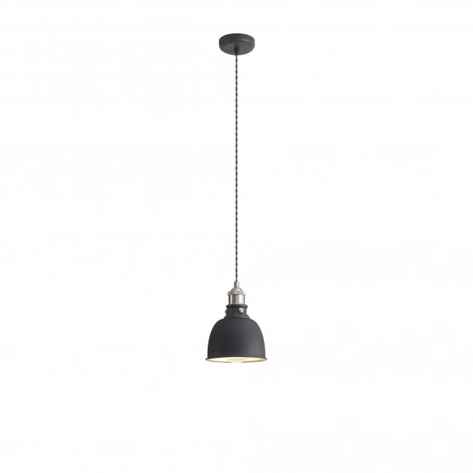 GIOVANNI Small Pendant | 1 x E27 | Graphite and Satin Nickel and Silver