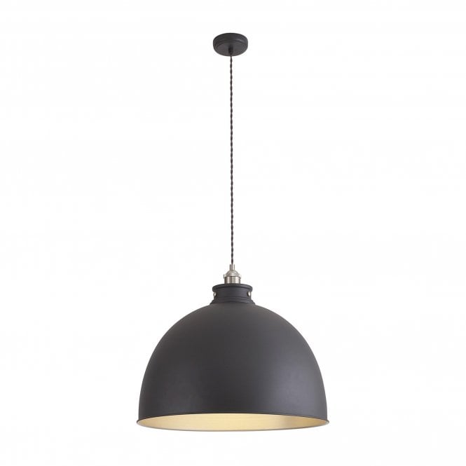 GIOVANNI Xtra Large Pendant | 1 x E27 | Graphite and Satin Nickel and Silver