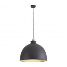 GIOVANNI Xtra Large Pendant | 1 x E27 | Graphite and Satin Nickel and Silver