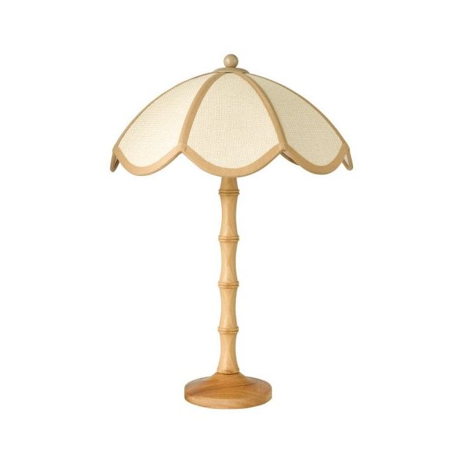 Giuliana Wood Table Lamp with Rattan Shade