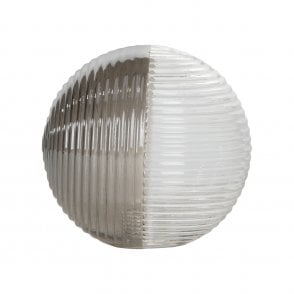 GL18 Smoked & Clear Ribbed Glass