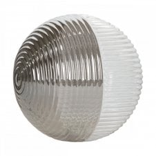 GL19 Smoked & Clear Ribbed Glass Shade