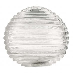 GL8 Ribbed Glass Globe Shade