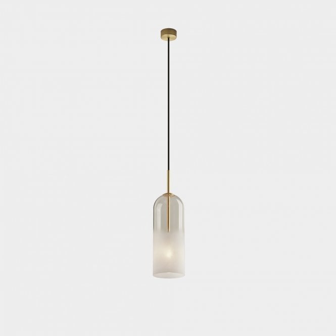 GLAM Ceiling Pendant Light in Matte Gold with Frosted Glass Shade