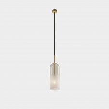 GLAM Ceiling Pendant Light in Matte Gold with Frosted Glass Shade