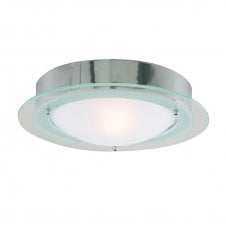 GLASS lipped opal bathroom ceiling light