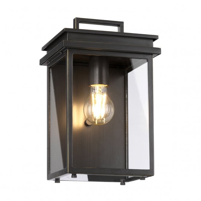 GLENVIEW outdoor wall lantern in antique bronze finish (medium)