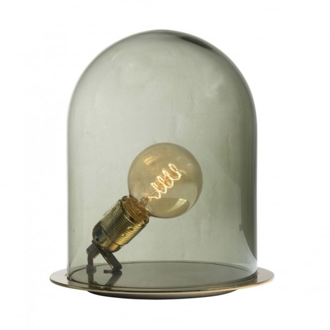 GLOW in a DOME transparent olive glass table lamp (medium)