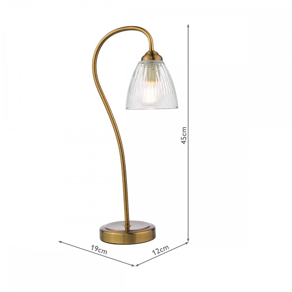 Glass Table Lamps With Glass Shade ENOVA Satin Chrome With Opal White