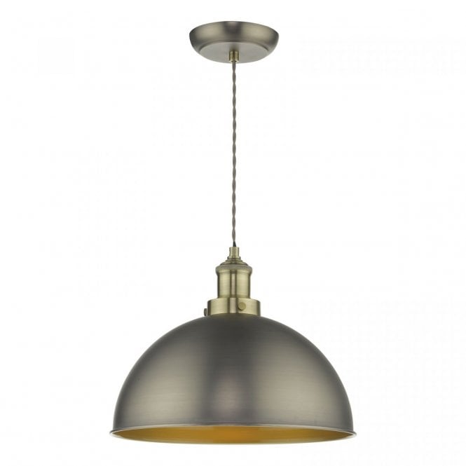 GOVERNOR Ceiling Pendant Light - Antique Chrome Antique Brass