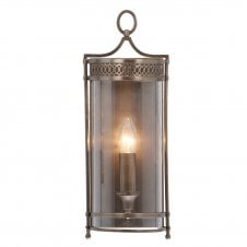 GUILDHALL traditional wall lantern, dark bronze finish