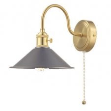 Hadano wall Light | Pewter and Brass 