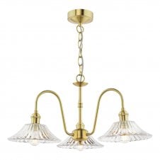 vintage-inspired ceiling pendant light with flared glass light shades