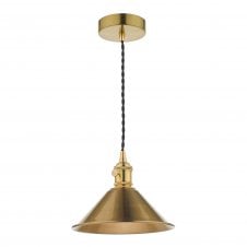 Ceiling Pendant Natural Brass Aged Brass Shade 