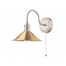 Wall Light | Brass and Antique Pewter Shade 