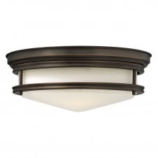 HADLEY retro style flush fitting low ceiling light (oil rubbed bronze)