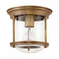 bathroom flush light in bronze and glass