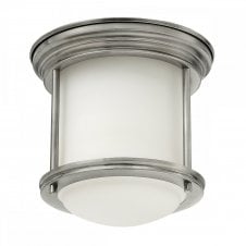 antique nickel flush bathroom light
